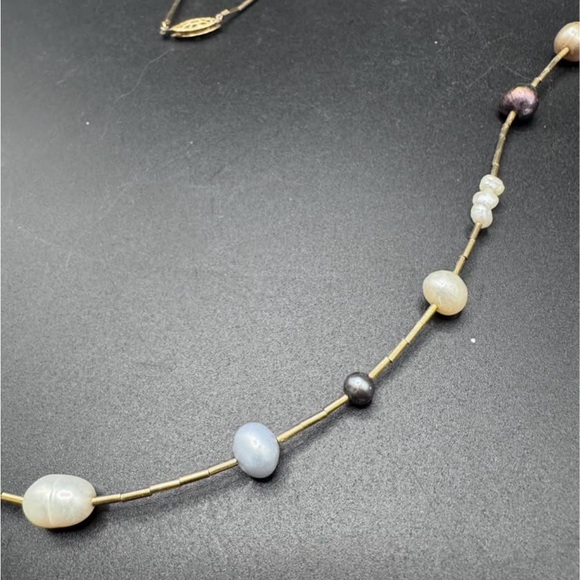 Gold Filled Authentic Pearl Necklace 26in long - Picture 2 of 7